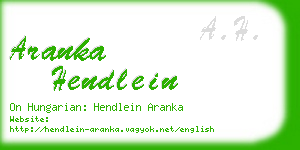 aranka hendlein business card